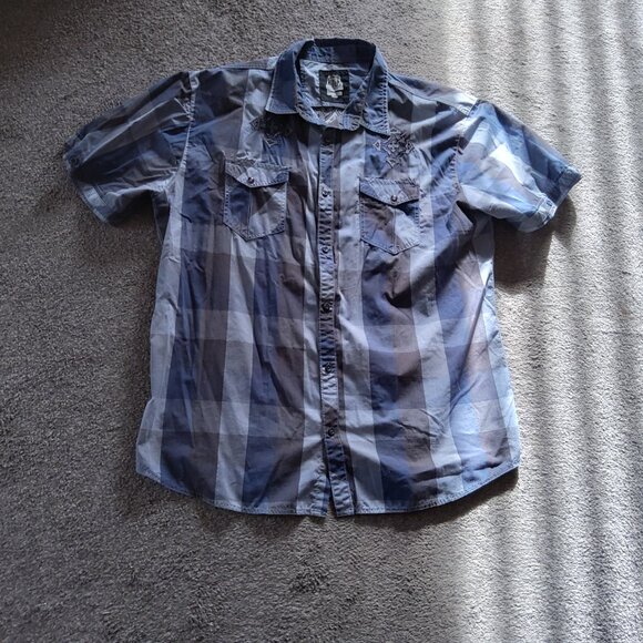 ROUTE 66 EMBROIDERED PLAID SHIRT - Picture 4 of 4